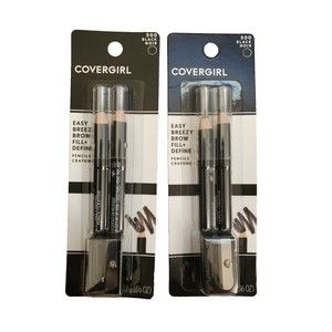 CoverGirl Easy Breezy Brow Fill + Define Brow Pencil #500 Black Noir 2 Pack NEW